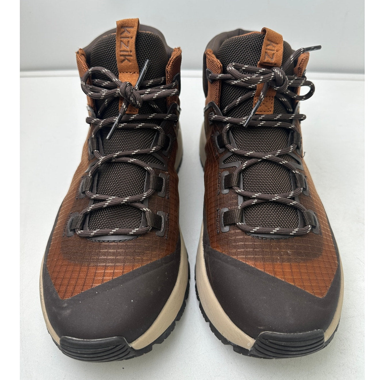 Kizik Wasatch Mid Caramel Cafe Slip-on Hiking Boots Men's 8.5 / Women's 10
