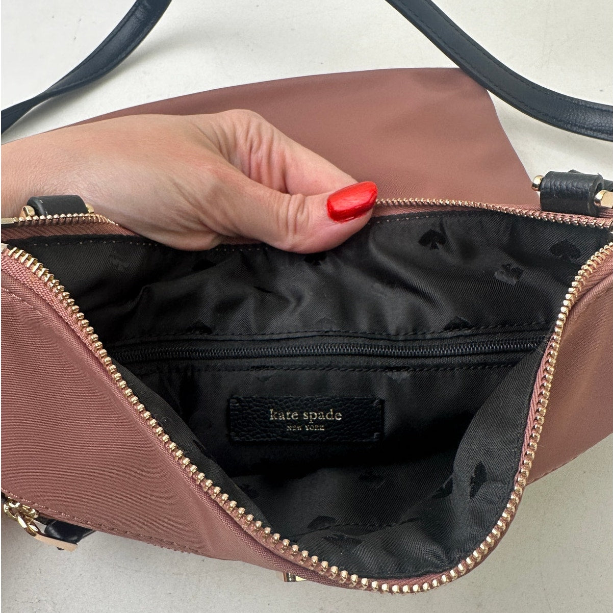 Kate Spade Dawn Nylon Flat Dusk Rose Crossbody Bag