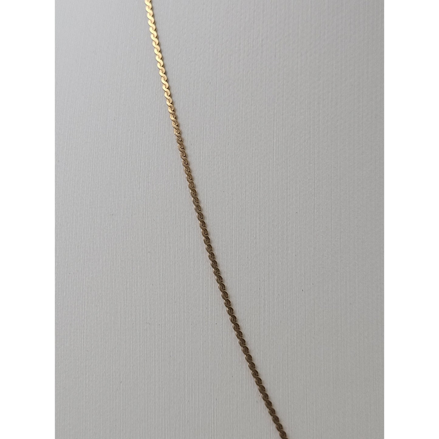 14K Gold Yellow Gold Flat Twisted Cable Chain Choker Necklace Made in Italy
