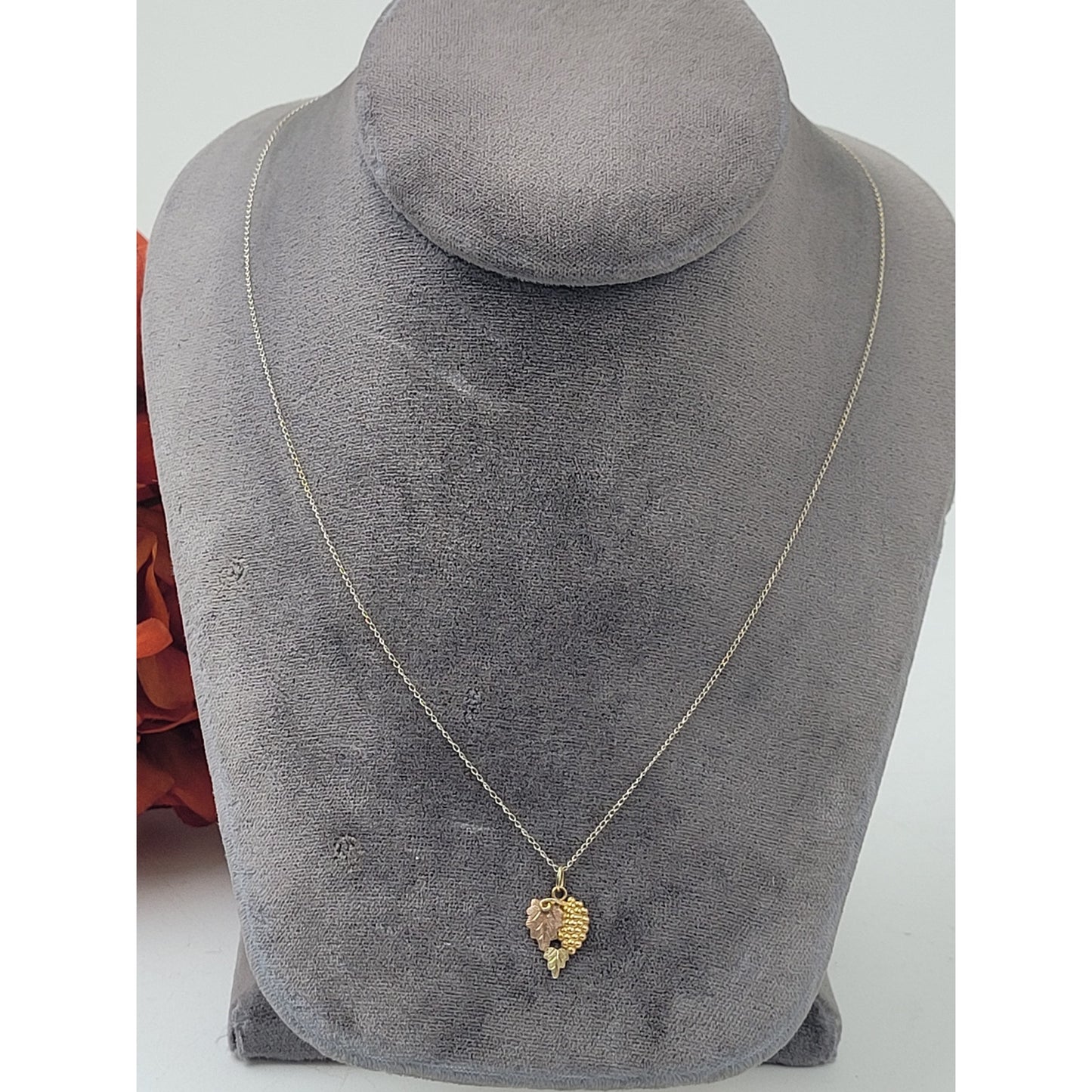 VTG 10K Yellow Rose Gold Grape Cluster Earring & Necklace Set 2.61 g