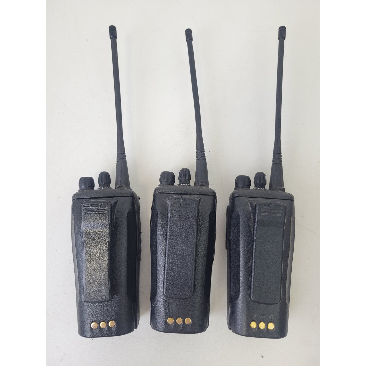Motorola CP200d Portable Two-way Radios, Microphones, & Charging Docs Set of 3