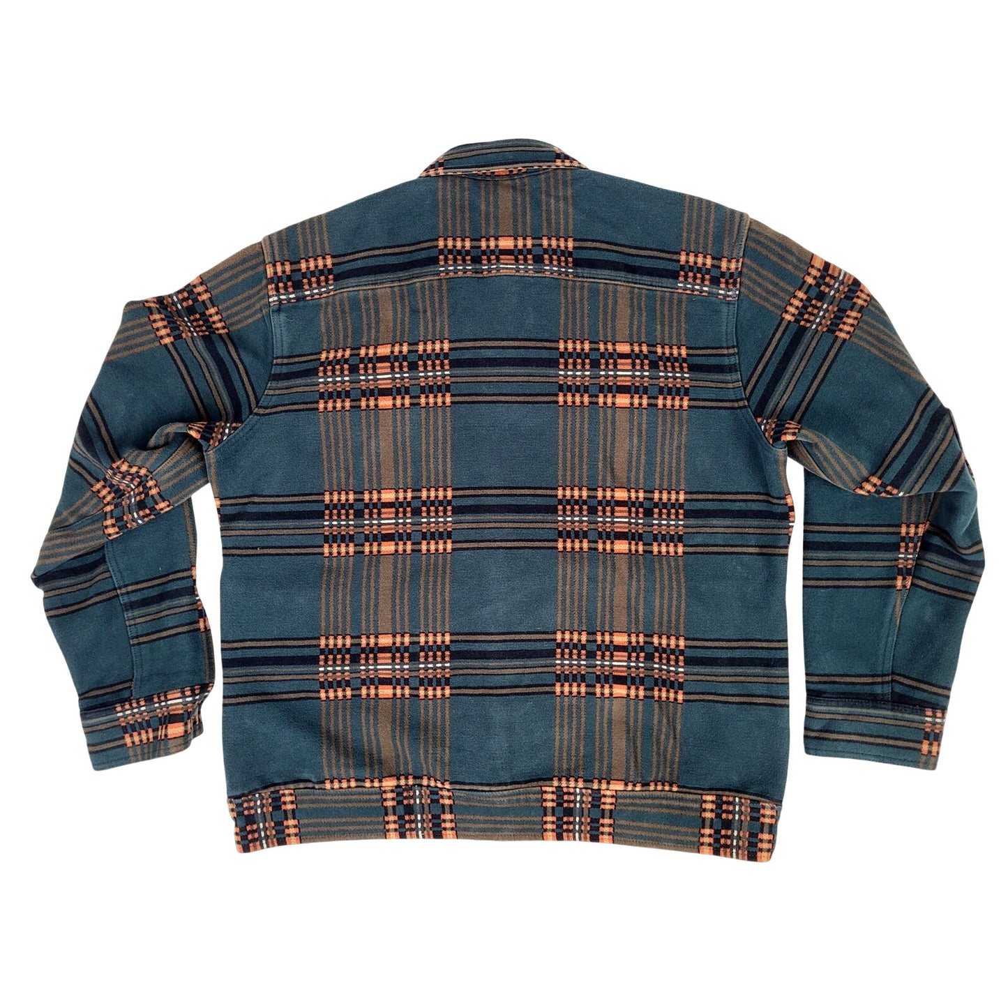 Filson Beartooth Jac-Shirt Teal & Orange Plaid Men's Sz L