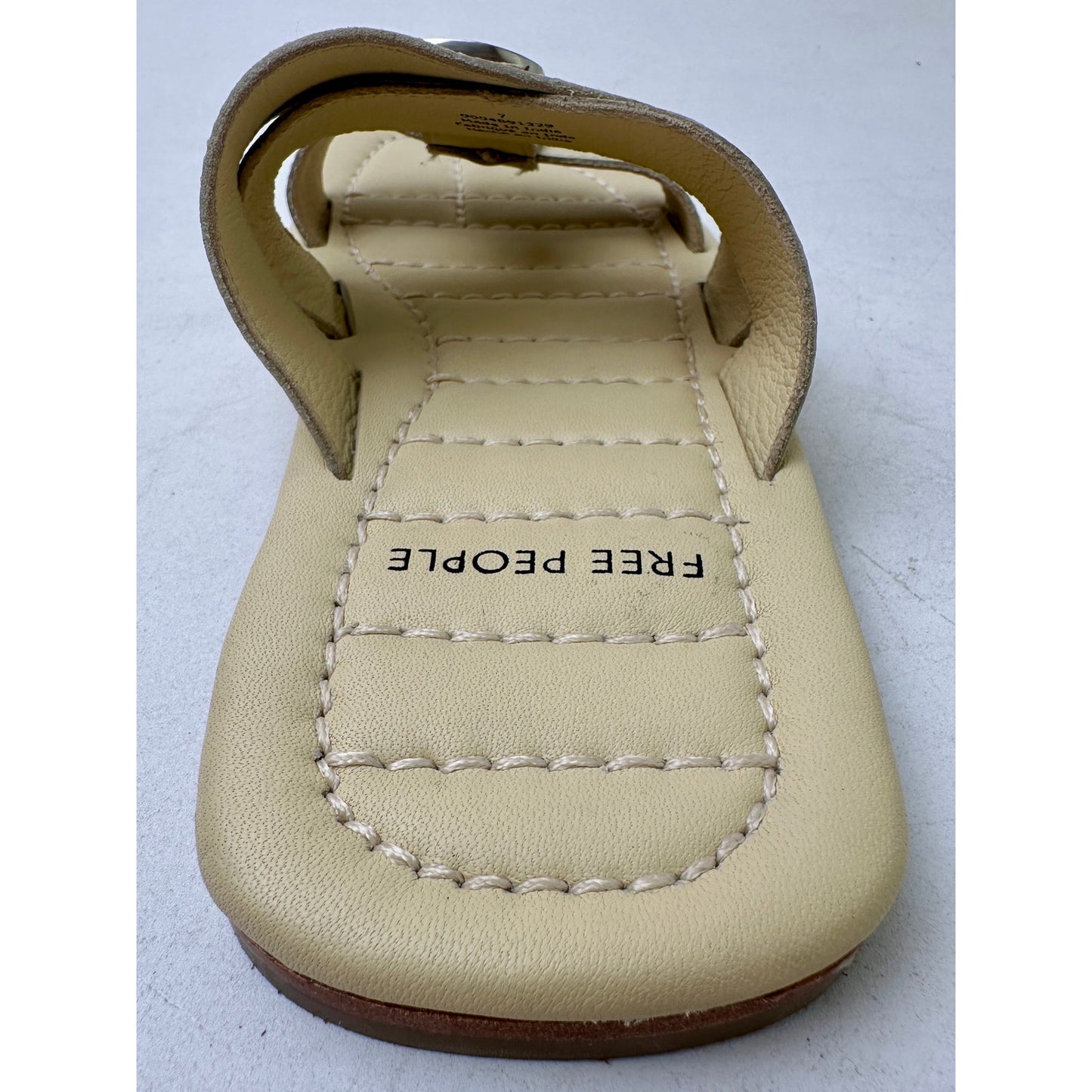 Free People Sloan Buttermilk Leather Buckle Sandals Women's Sz 7
