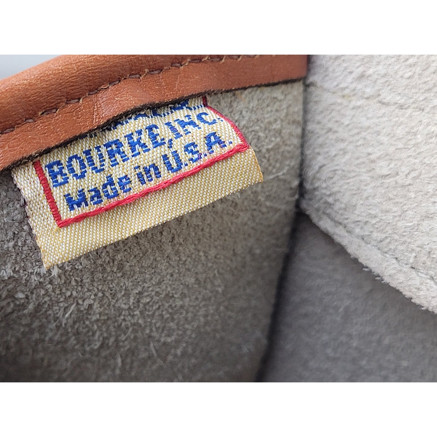 VTG Dooney & Bourke Large Equestrian Flap Bag Briefcase in Bone & British Tan