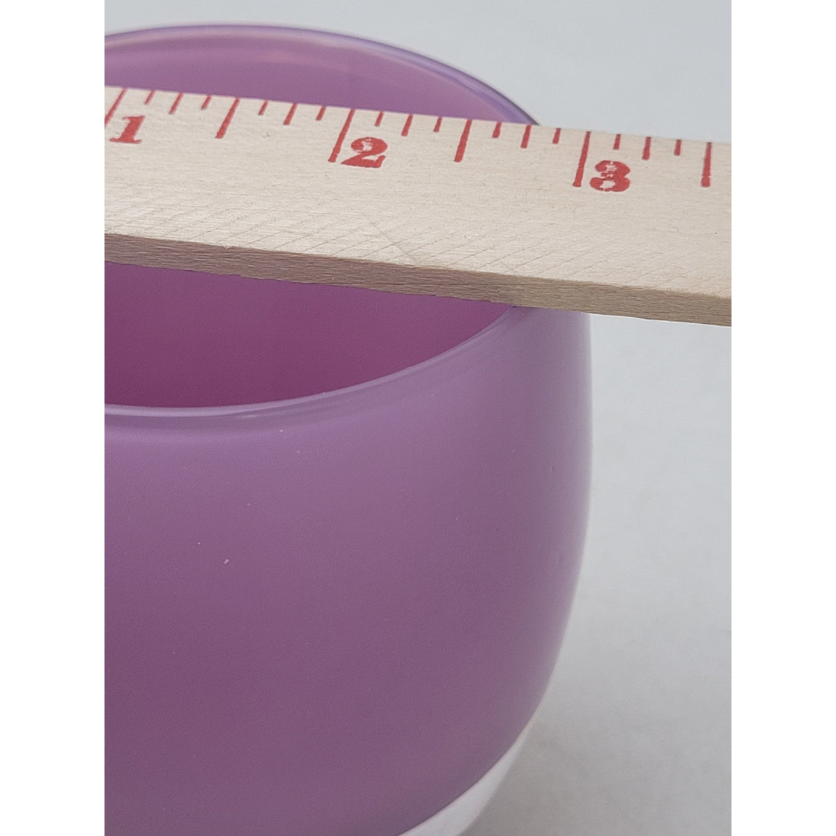glassybaby "Mom" Lavender Purple Glass Votive Candle Holder w Tag