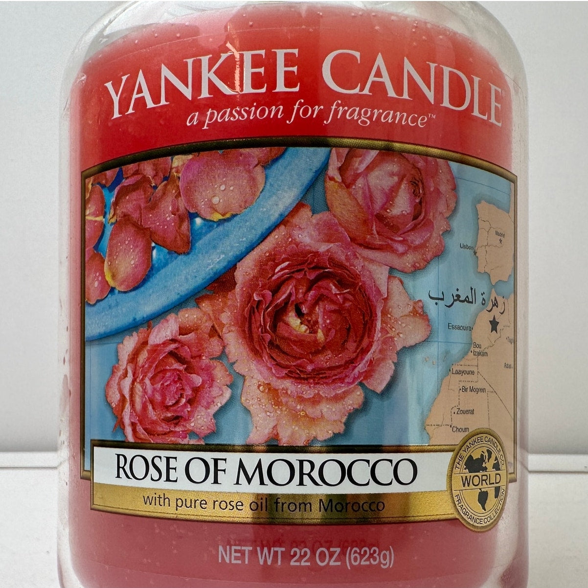 Yankee Candle Retired World Journeys Rose of Morocco Large 22oz