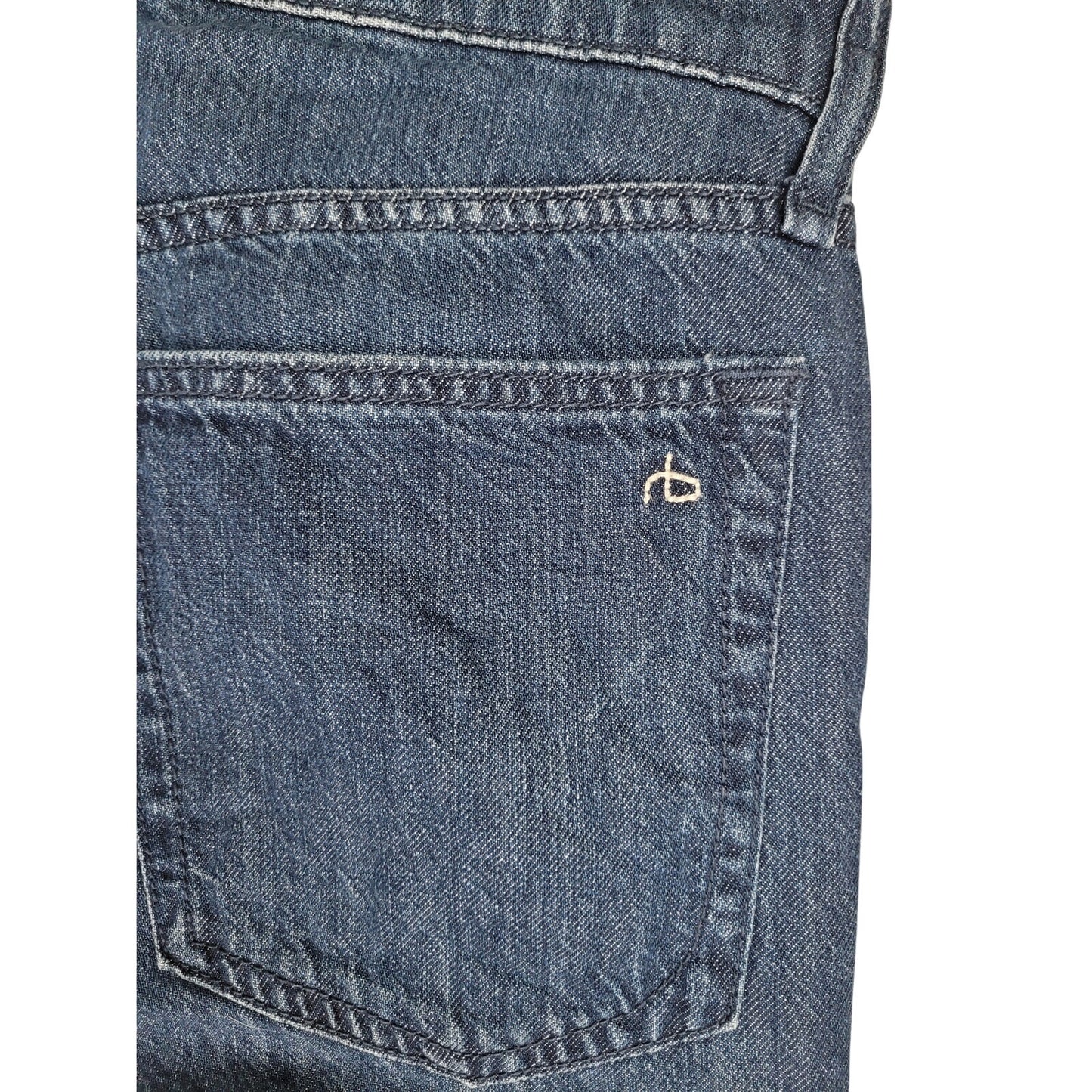 Rag & Bone Lori Mid-Rise Wide Leg Medium Wash Blue Jeans Women's Sz 27