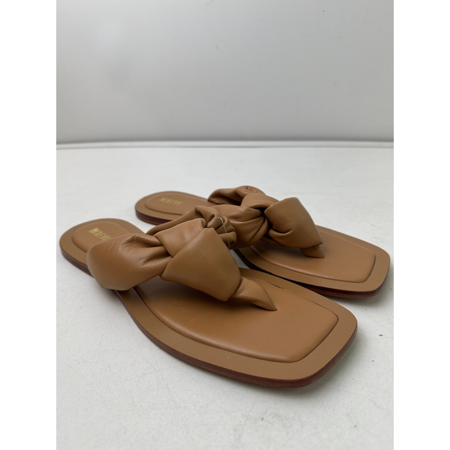Anthropologie Maeve Puffy Knotted Leather Thong Sandals Women's Sz 10