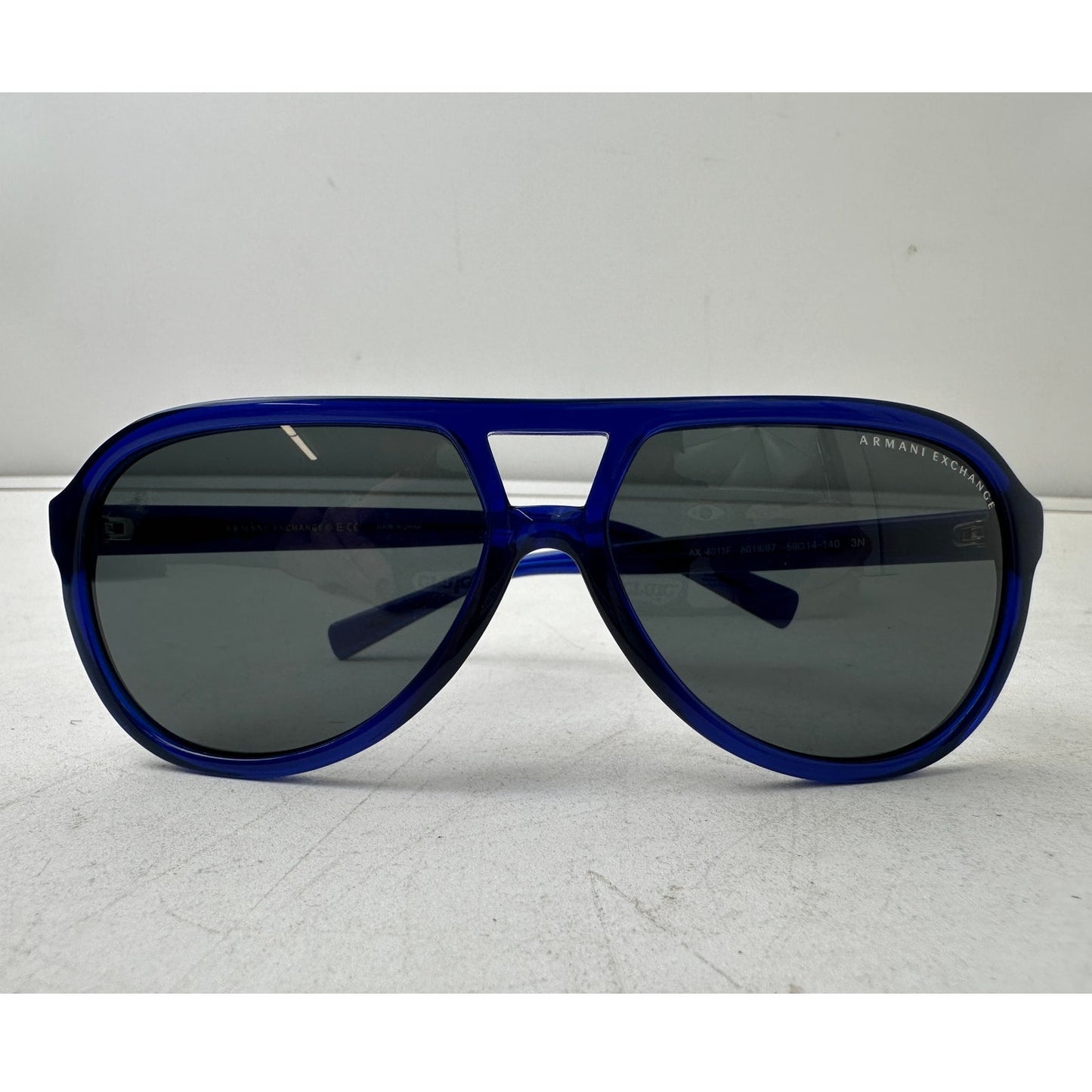 Armani Exchange AX 4011 Blue Transparent Aviator Men's Sunglasses