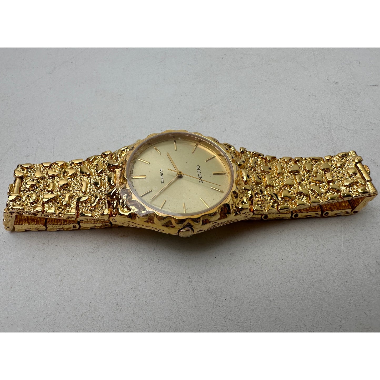 Vintage Orient Gold-Tone Quartz Watch Japan Movement NIB