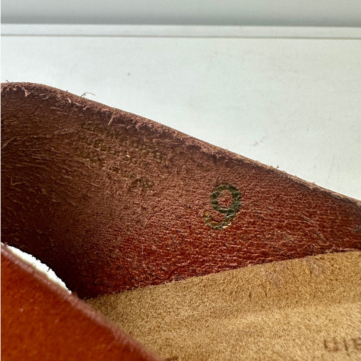 Yokono Brown Leather Criss Cross Wedge Slide Sandals Women's Sz 9