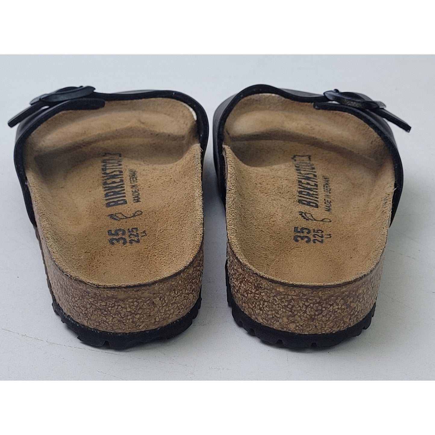 Birkenstock Madrid Sandal Black Birk-Flor Single Strap Sandal Sz 35 (Women's 4)