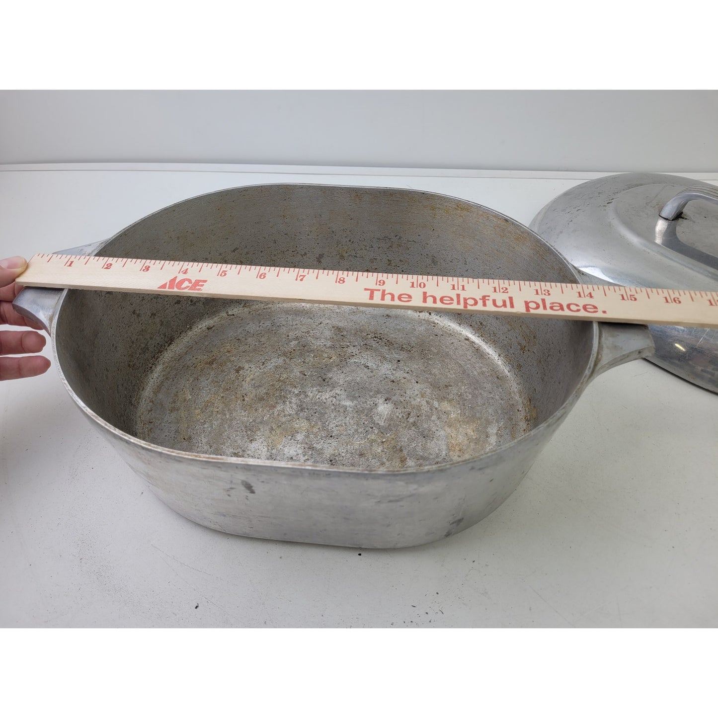 Wagner Ware Magnalite Aluminum Roaster 4265 P With Lid | Flat Bottom