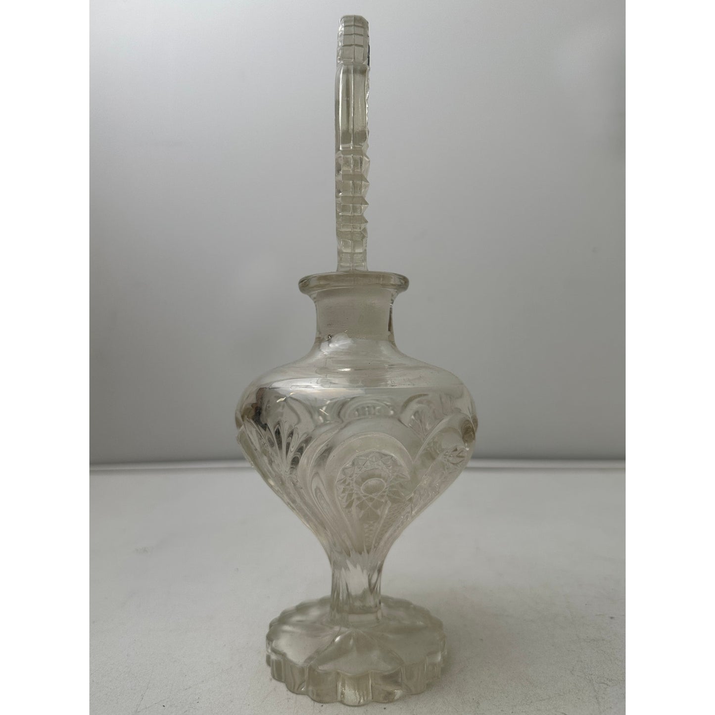 Pair of Vintage Imperial Glass Zippered Heart Cologne Bottles