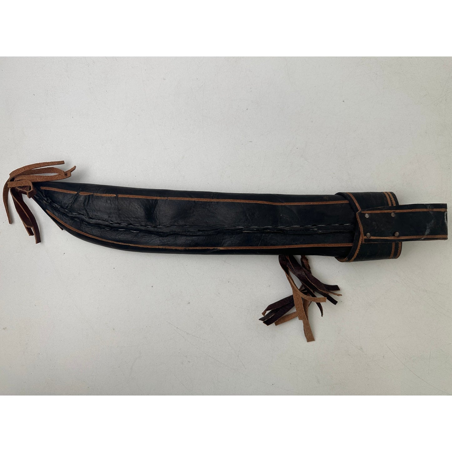 Vintage Dominican Promedoca Machete | Hand Carved Animal Handle & Tooled Leather Sheath