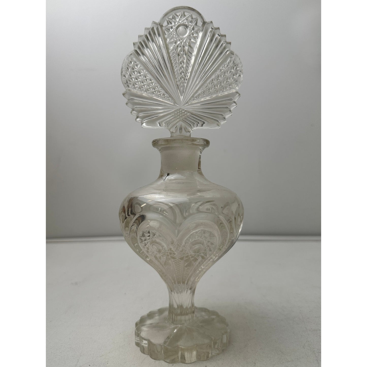 Pair of Vintage Imperial Glass Zippered Heart Cologne Bottles