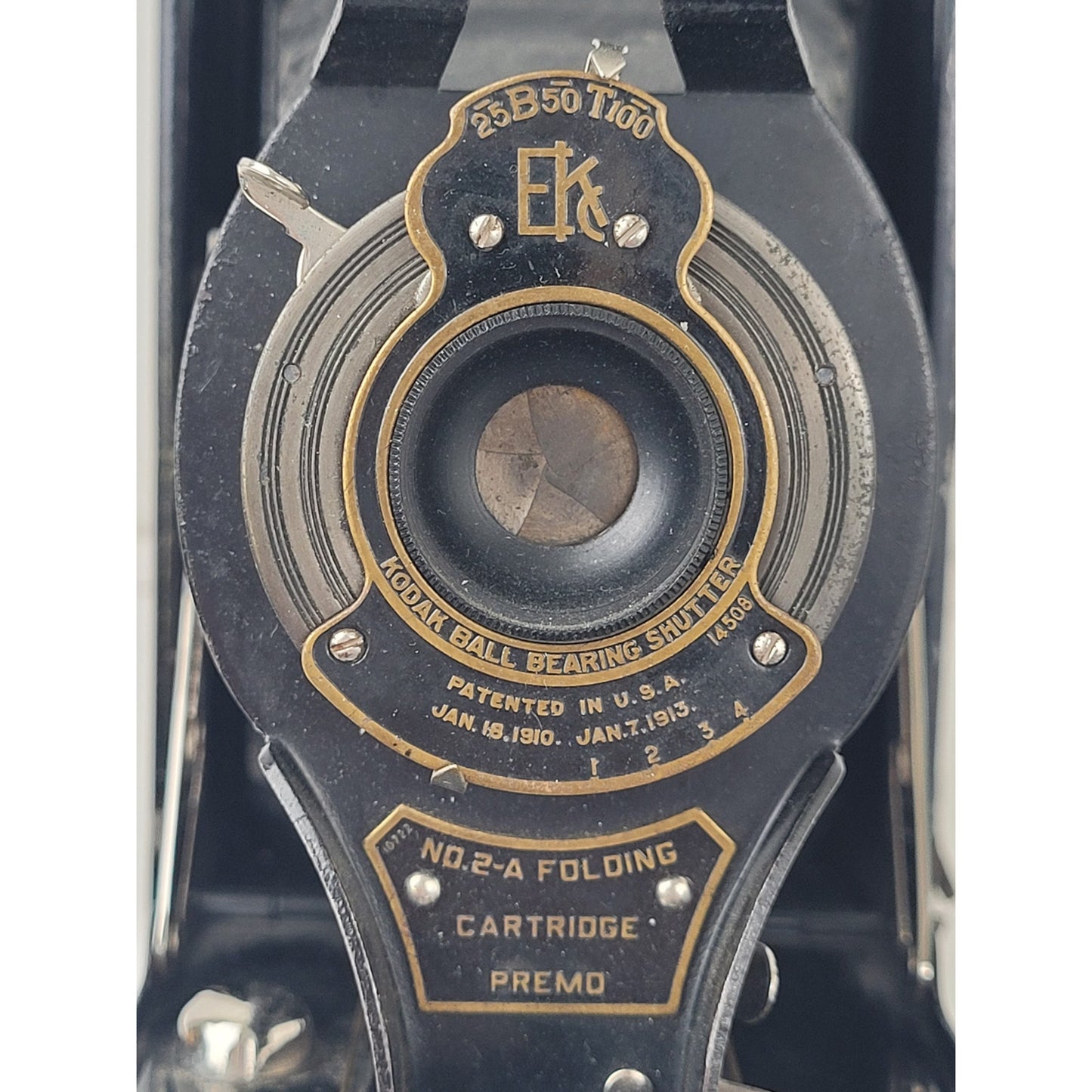 Antique 1910 Kodak Ball Bearing Shutter No. 2-A Folding Camera with Leather Case (Untested)