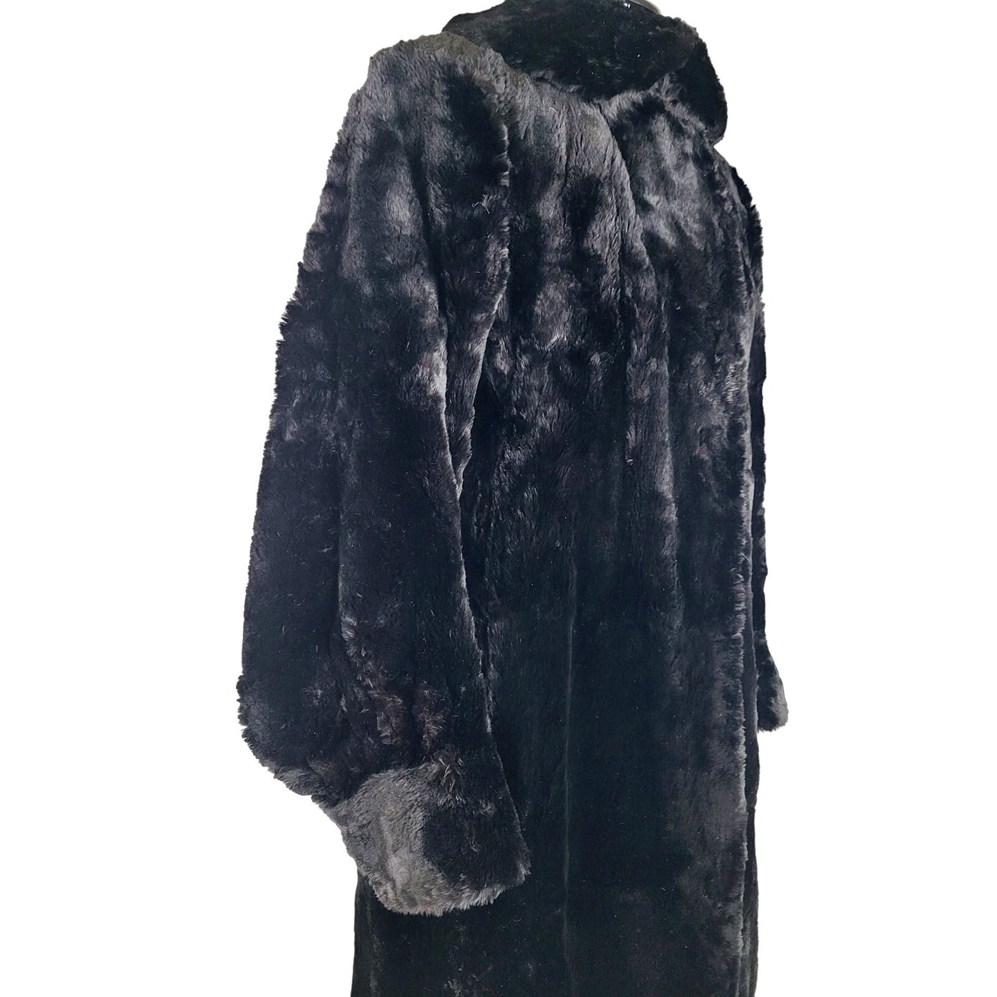 1920s-30s TA Chapman Co. Black Fur Coat Women's Sz XS EUC