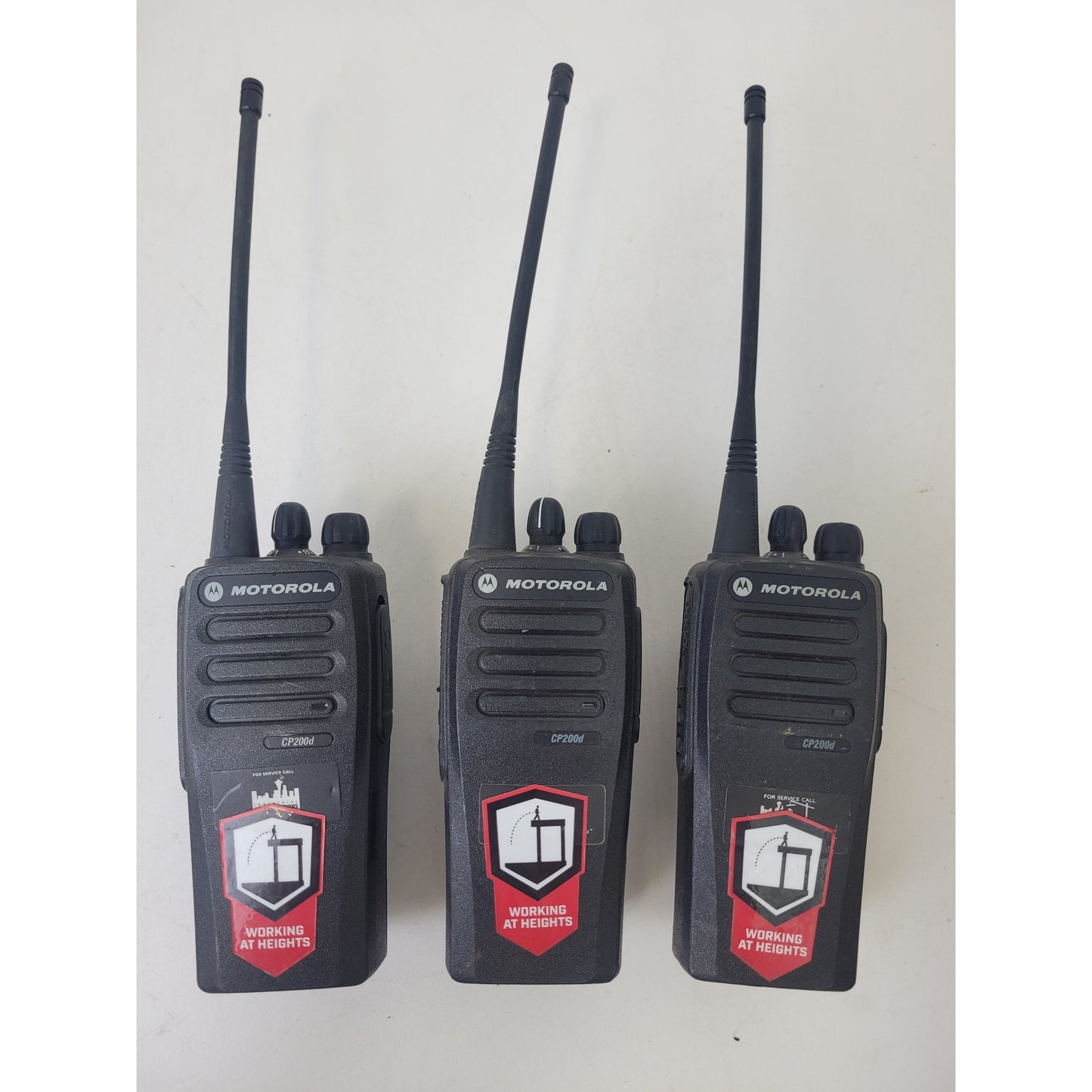 Motorola CP200d Portable Two-way Radios, Microphones, & Charging Docs Set of 3