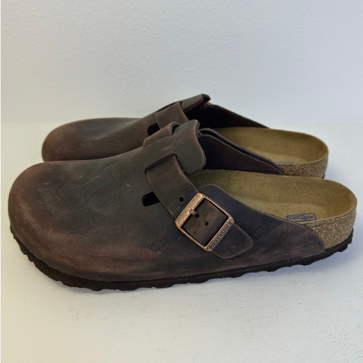 Birkenstock Boston Soft Footbed Clogs Habana Oiled Leather Unisex Size 41