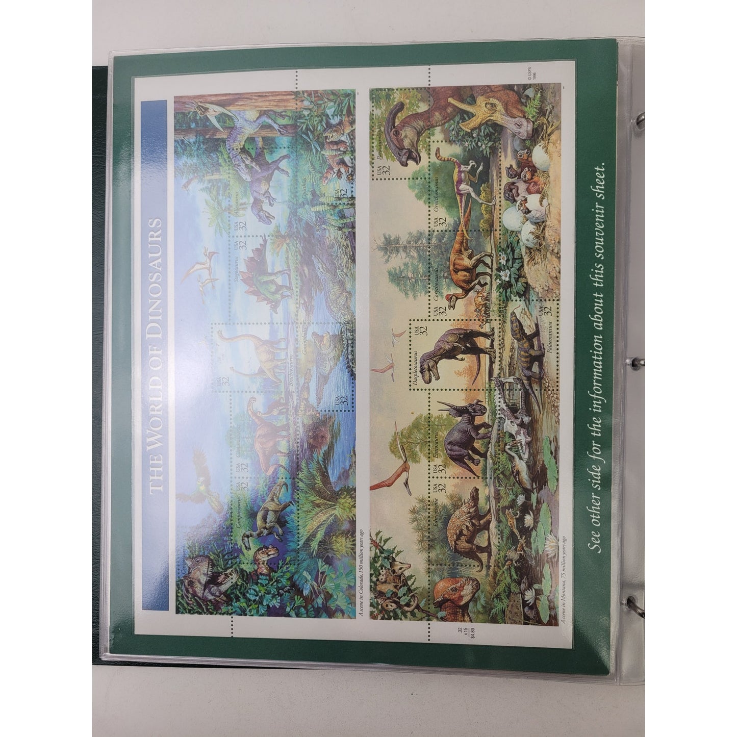 Vintage U.S. Special Collector Stamp Sheets | 32 Stamp Sheets in Binder