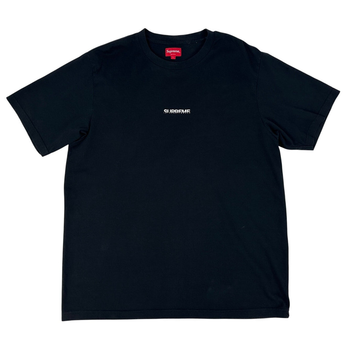 Supreme Typewriter Short Sleeve Black Tee (SS22) Men's Sz M