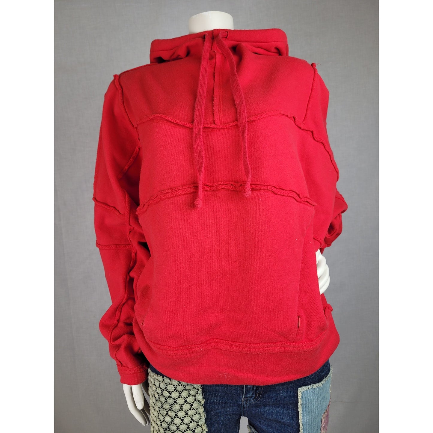 Alo Yoga Red Dimension Hoodie Sweatshirt Athleisure Women's Sz M