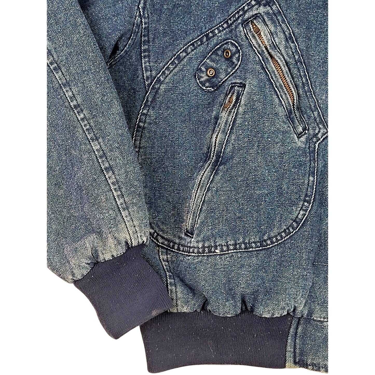 VTG 80s/90s Harley Davidson Harley Davidson Blue Bomber Jacket Men's Sz L/XL