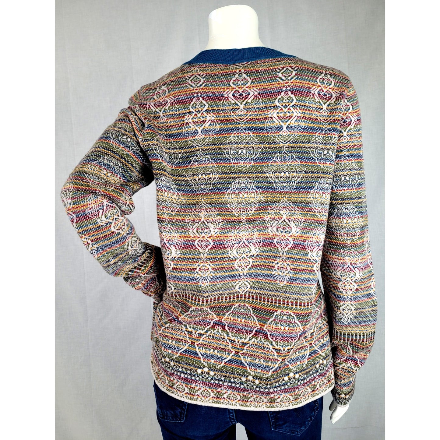 IVKO Woman Multicolor Wool Blend Pullover Sweater Size 40/L