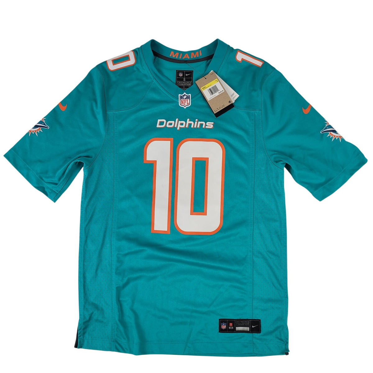 Nike Miami Dolphins Tyreek Hill #10 Aqua Football Game Jersey Sz Small