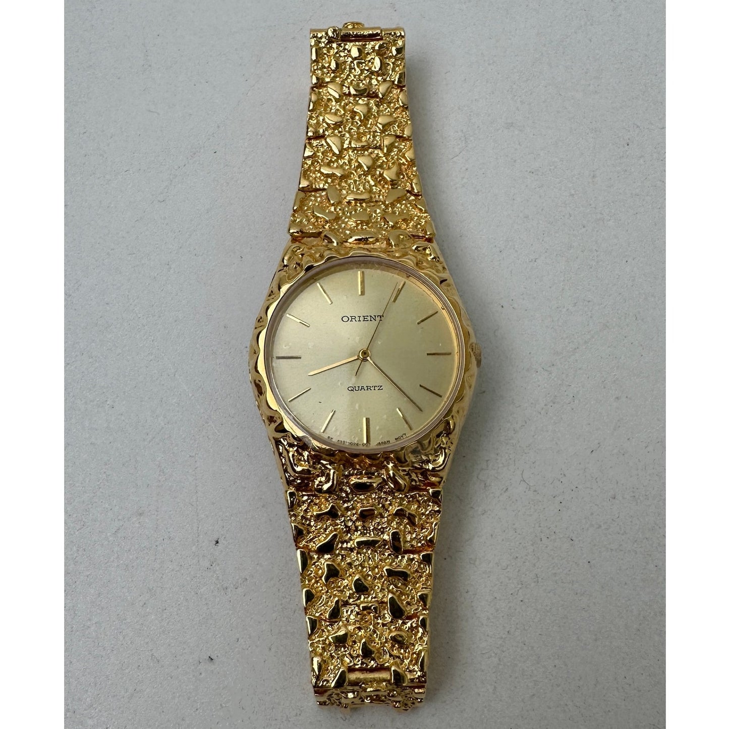 Vintage Orient Gold-Tone Quartz Watch Japan Movement NIB