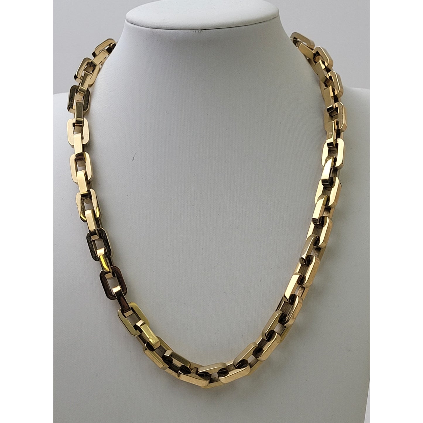 Eddie Borgo Supra Link Collar Necklace 12K Gold-Plated Rectangular Links | 17"
