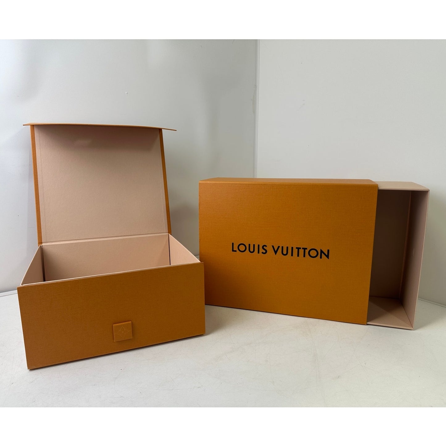 Authentic Louis Vuitton Signature Orange Box & Dust Bag Bundle