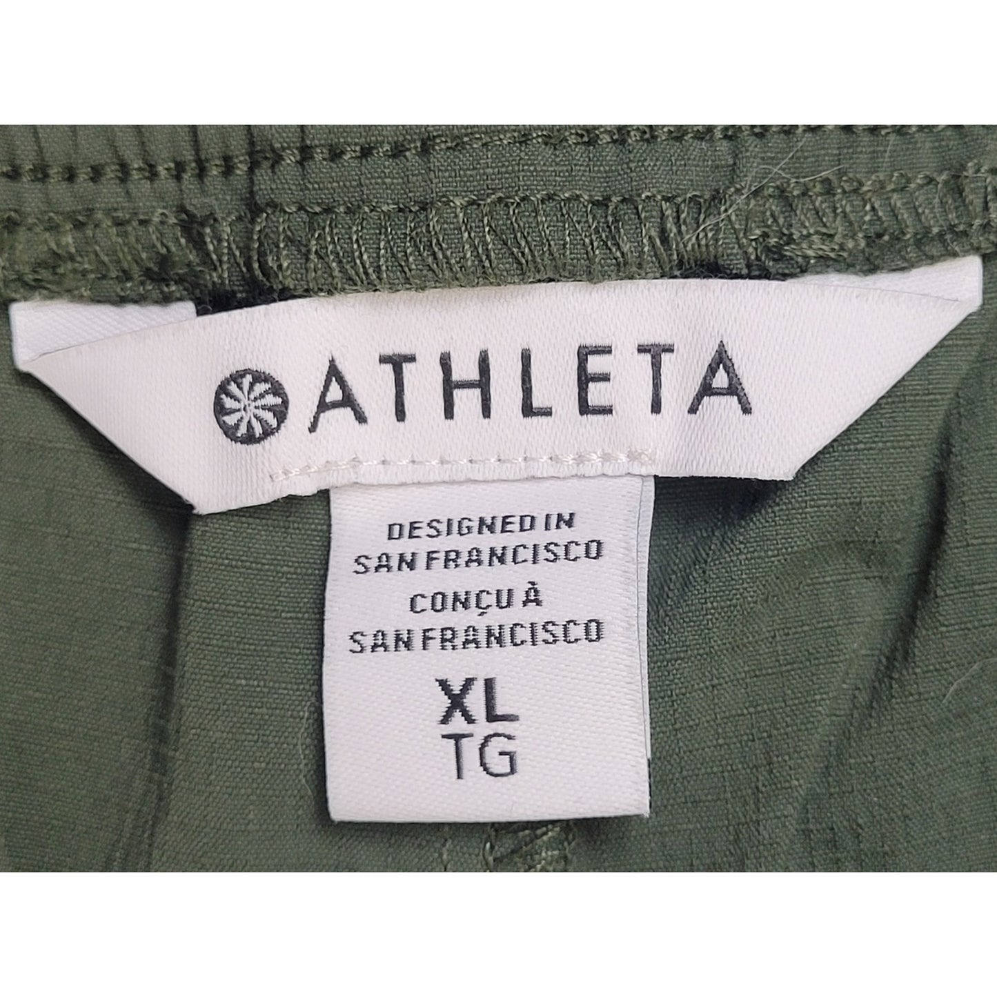 Athleta Trekkie Parachute Pant Olive Green Women's Sz XL NWT