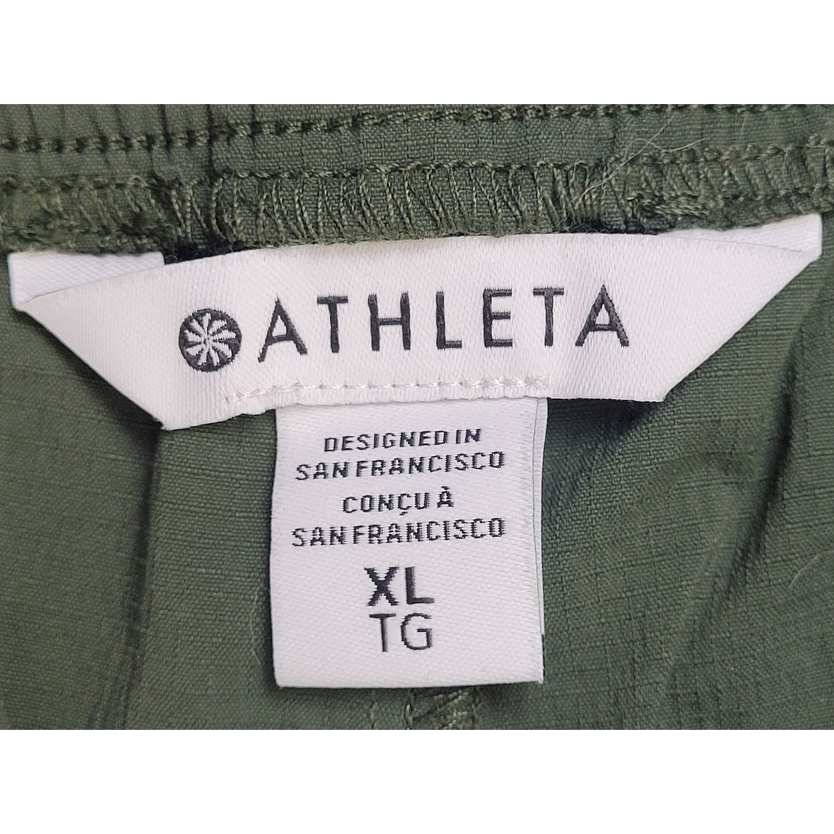 Athleta Trekkie Parachute Pant Olive Green Women's Sz XL NWT