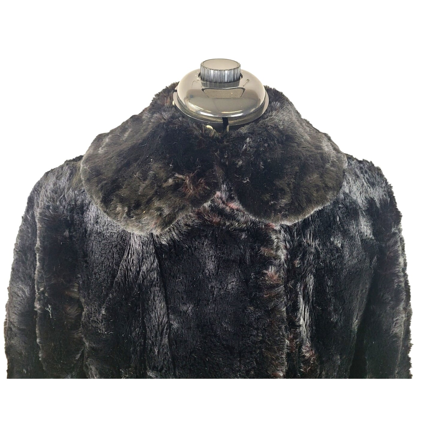 1920s-30s TA Chapman Co. Black Fur Coat Women's Sz XS EUC