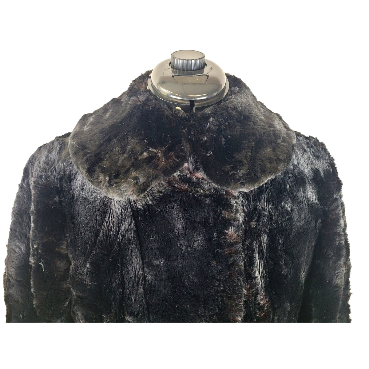 1920s-30s TA Chapman Co. Black Fur Coat Women's Sz XS EUC