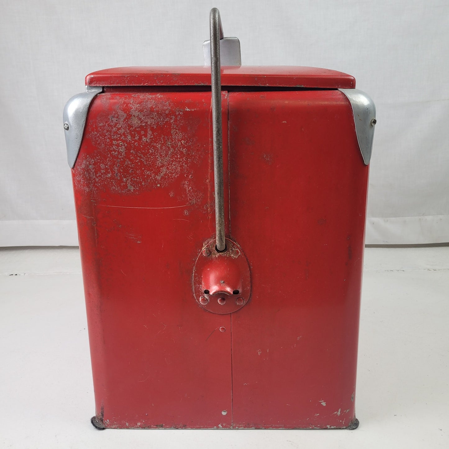 Vintage 1950s Coca-Cola Metal Cooler Progress Refrigerator Co. 19"x18"x13"