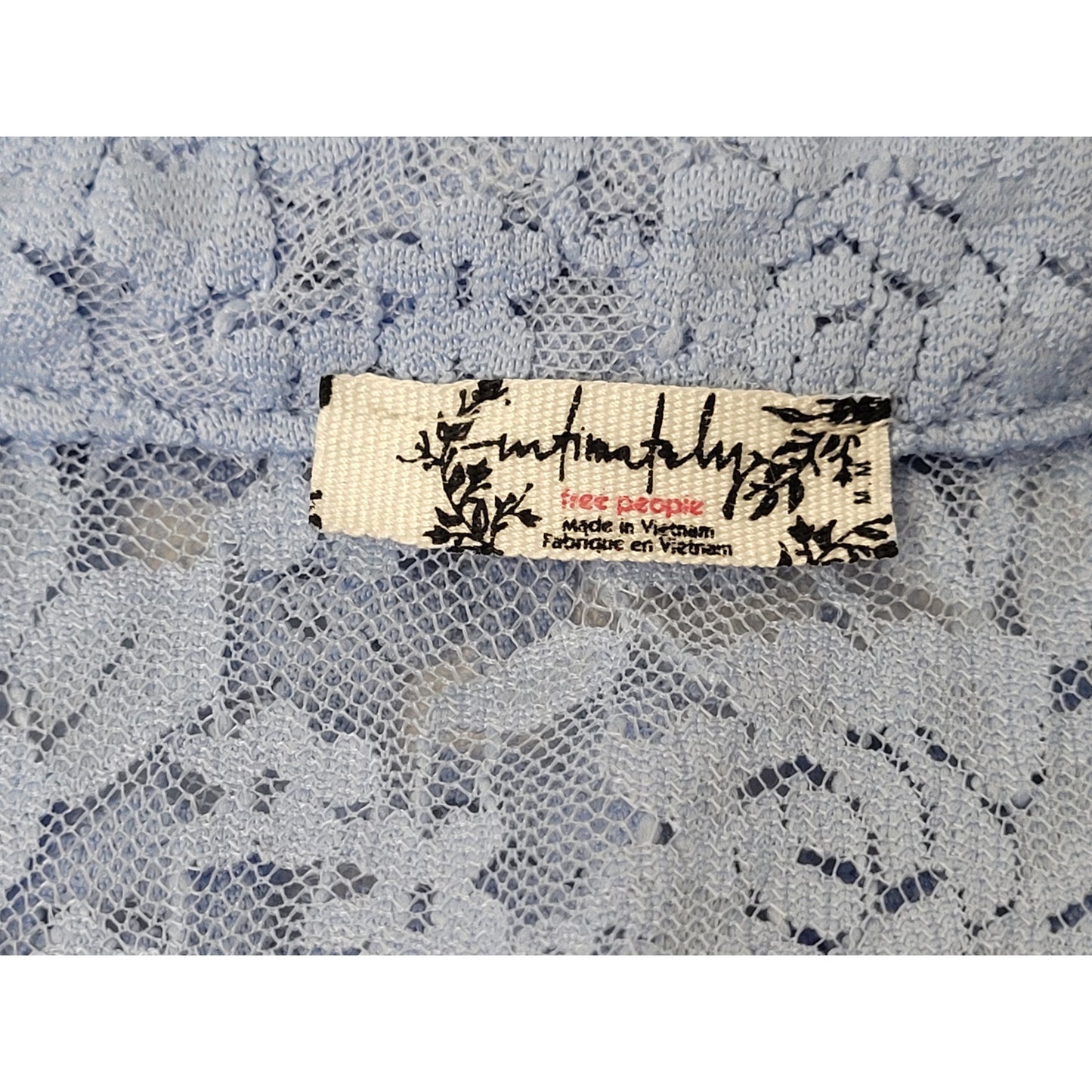 Free People All Day Lace House Shirt Lavender & Pink Women's Sz M