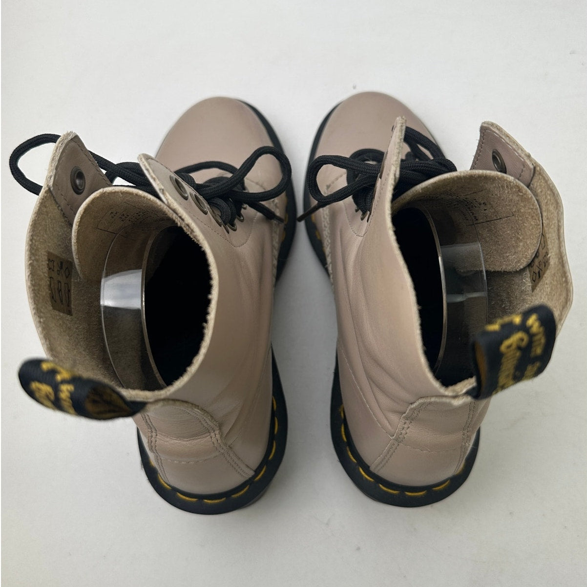 Dr. Martens Clemency Natural Wanama Heeled Lace Up Boots Women's Sz 6