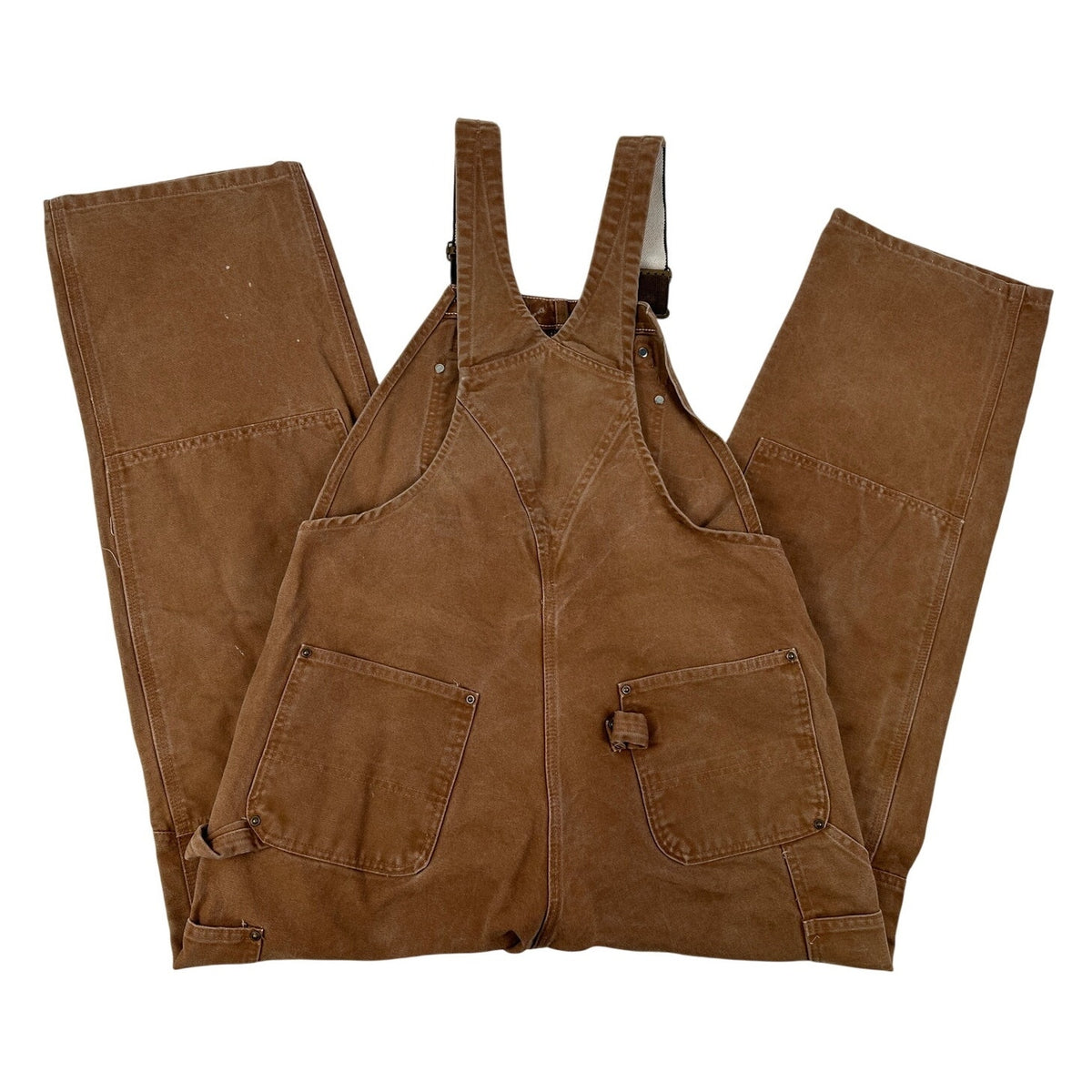 Vintage Carhartt R06 BRN Double Knee Bib Overalls Men's Sz 38 x 32