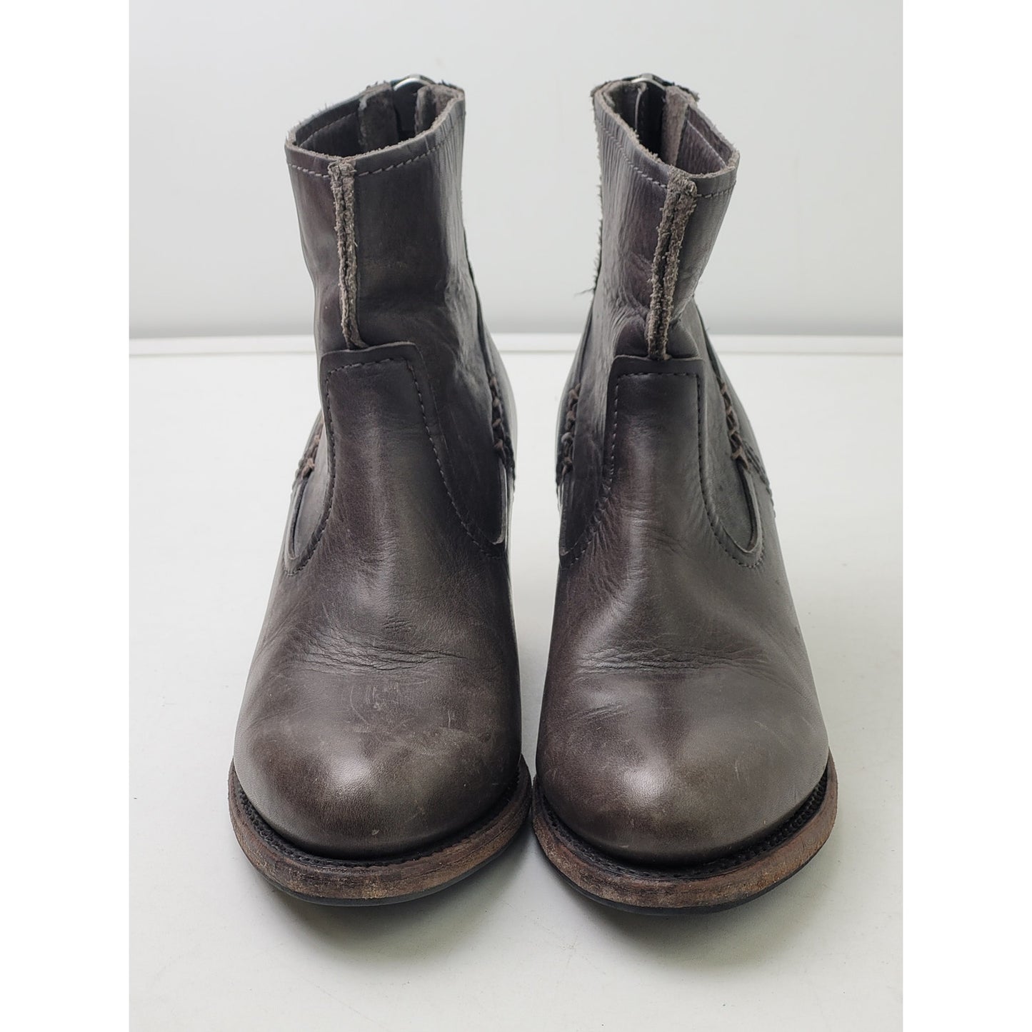 Frye Leslie Artisan Brown Leather Short Bootie Women's Sz 9.5
