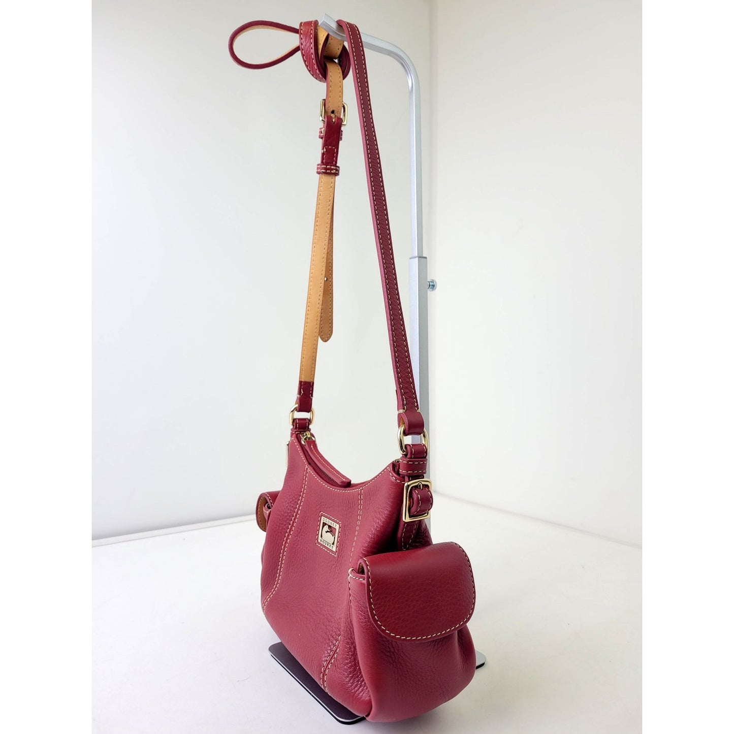 Dooney & Bourke Red Pebble Leather Crossbody Small Bag