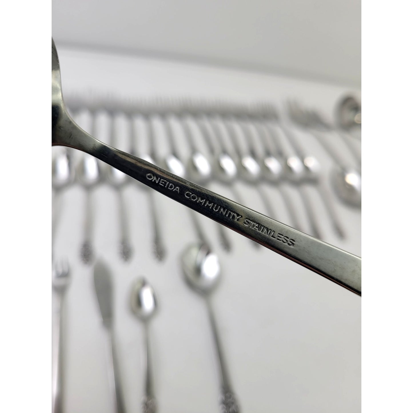 Vintage Oneida Community Stainless Nordic Crown Flatwear Set of 76