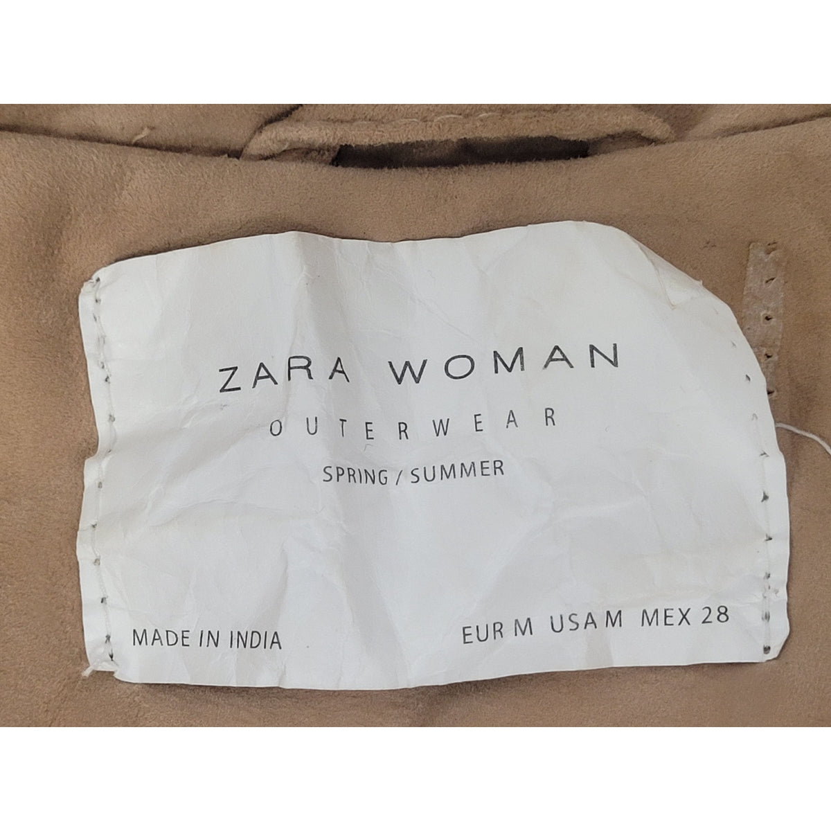 Zara Woman Outerwear Goat Leather Fringed Embroidered Beaded Western Jacket Sz M