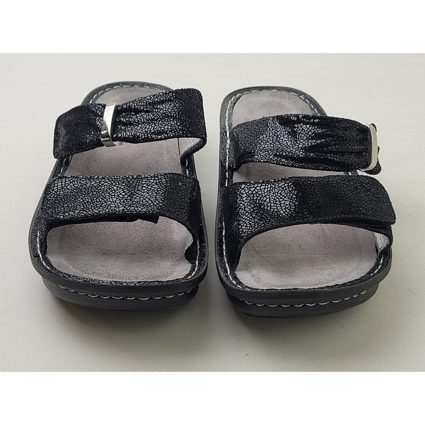 Alegria Karmen Black Leather Slide Sandals Women's Sz 40 (9.5)