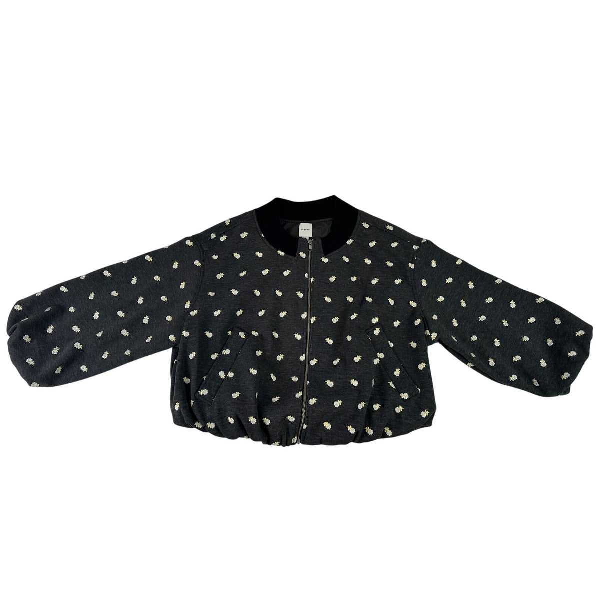 Anthropologie Maeve Embroidered Plush Bubble Coat Women's Sz M