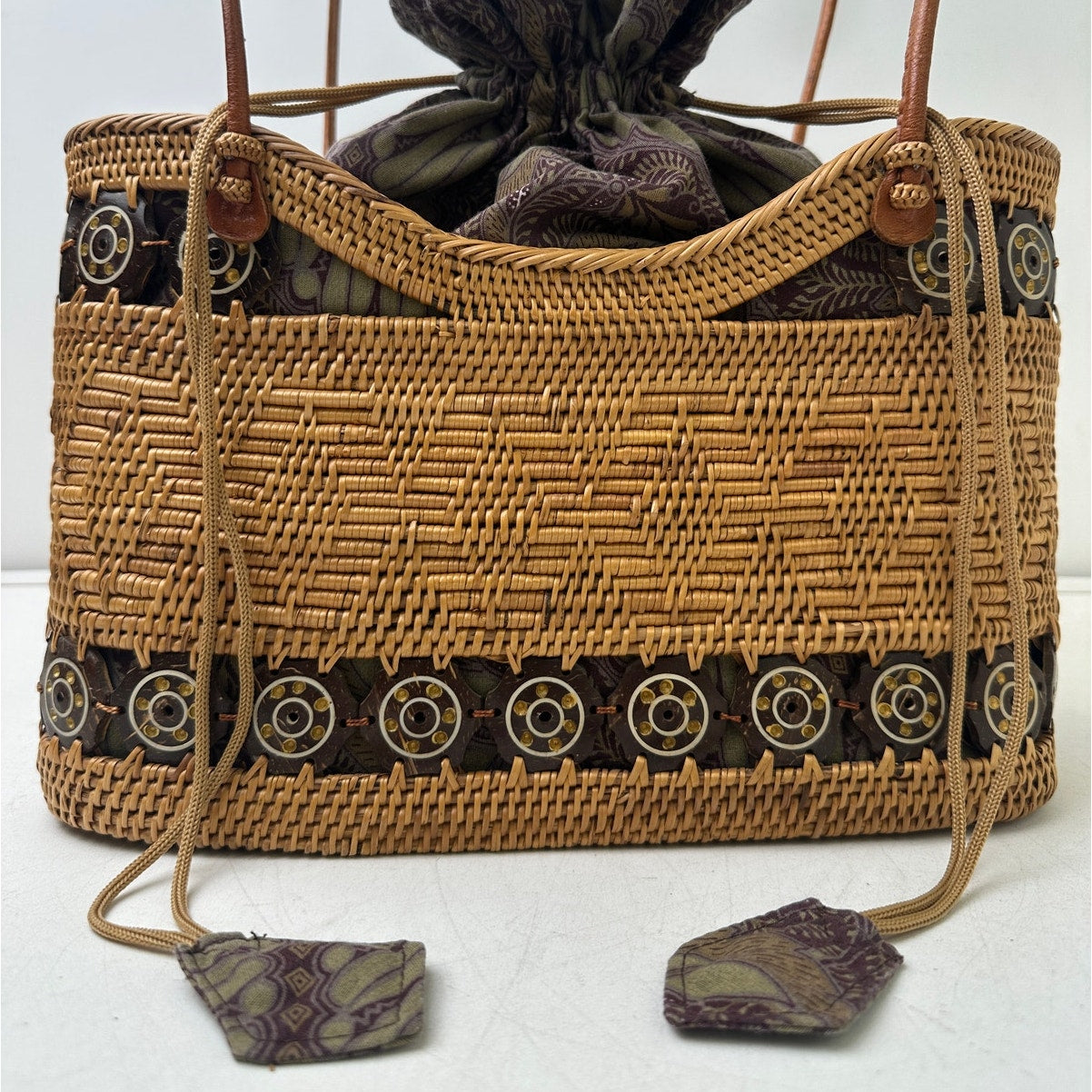 Handwoven Bali Ata Rattan Basket Bag