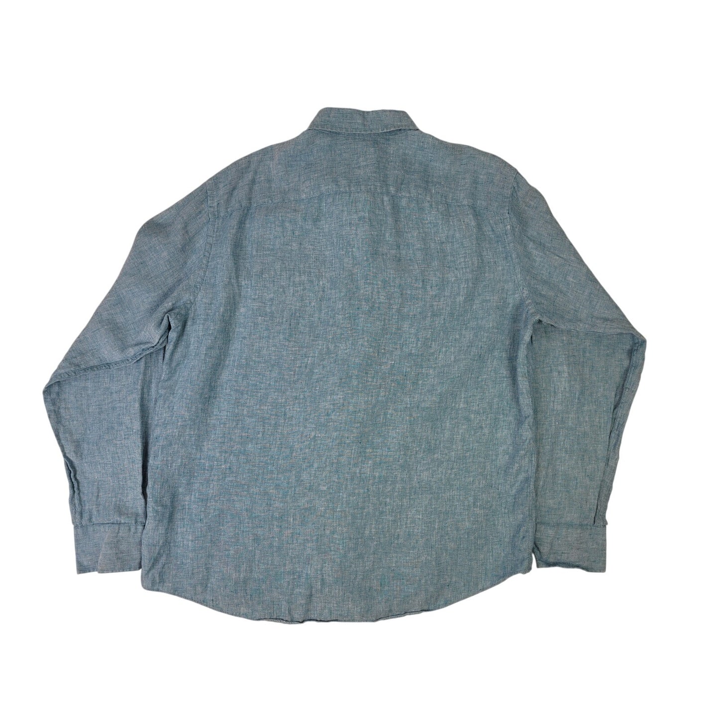 UNTUCKit Blue Linen Wrinkle Resistant Men's Shirt Sz XL