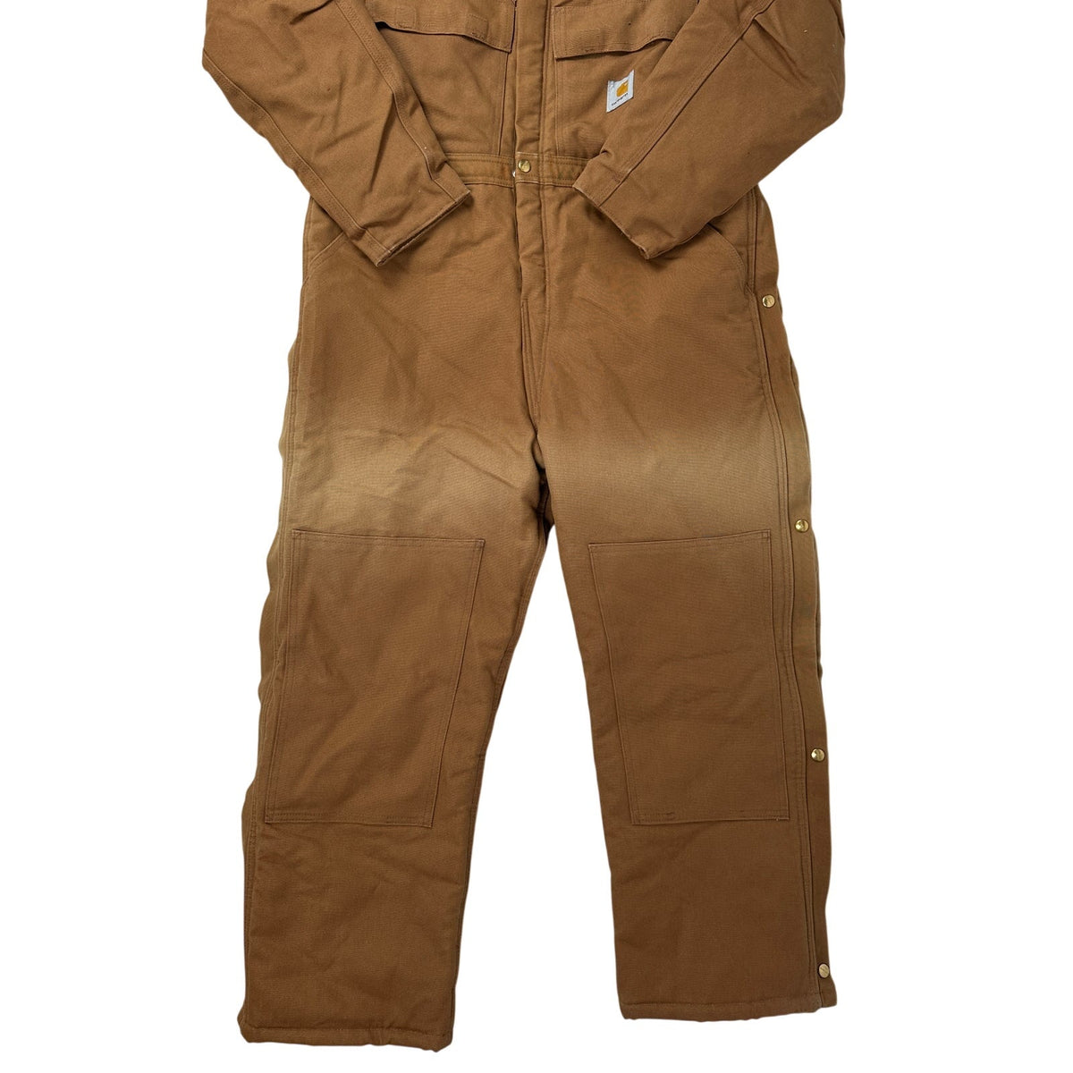 Carhartt X02 BRN Quilt-Lined Duck Canvas Coveralls Men's Sz 44 Short